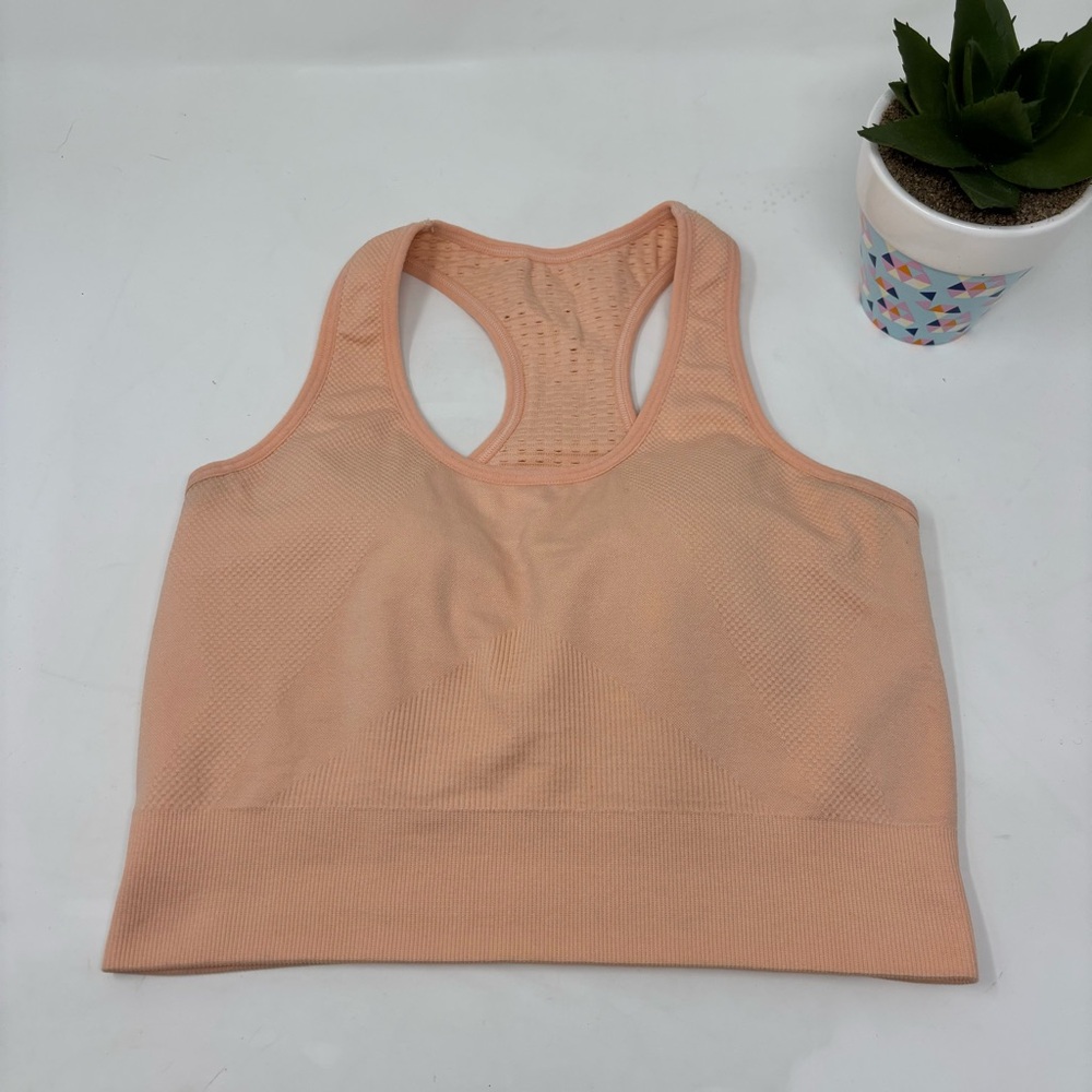Peach Racerback Sports Bra